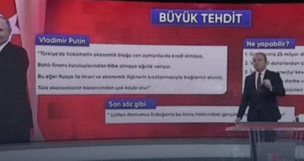 ولادیمیر پوتین, رجب طیب اردوغان, تهدید پوتین علیه ترکیه