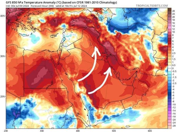 گرما,ورود یک موج گرمای بسیار قدرتمند به ایران