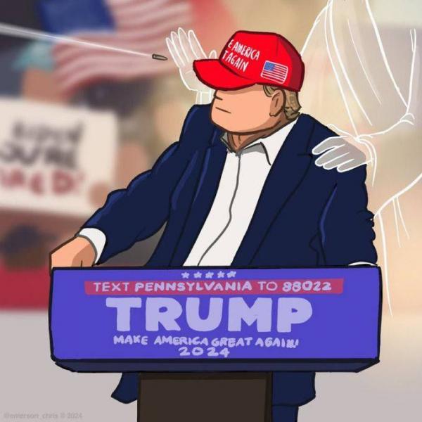 دونالد ترامپ,پوستر دست خدا برای ترامپ