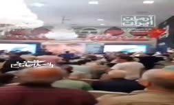 فیلم/ ایجاد تنش در سخنرانی ظریف در کاشان توسط حامیان جلیلی