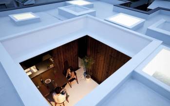 خانه های جالب ژاپنی,خانۀ منحصر به فرد ژاپنی با پنجره‌های روی سقف