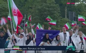 فیلم/ رژه کاروان ایران در مراسم افتتاحیه المپیک 2024 پاریس