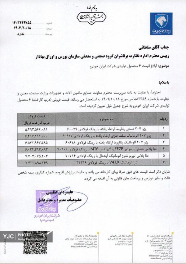 قیمت محصولات ایران خودرو,گرانی خودروهای ایران خودرو