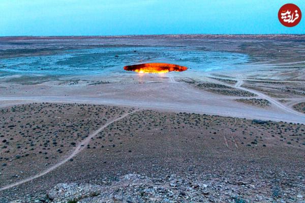 دروازۀ جهنم,تصاویری از دروازۀ جهنم منظره‌ای آخرالزمانی در بیابان