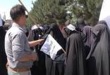 حامیان حجاب,تجمع حامیان قانون حجاب در قم با پرچم طالبان