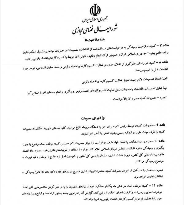 اینترنت برای کسب و کارها اینترنت برای کسب و کارها,جزئیات مصوبهٔ شورای عالی فضای مجازی دربارهٔ کسبوکارهای اینترنتی
