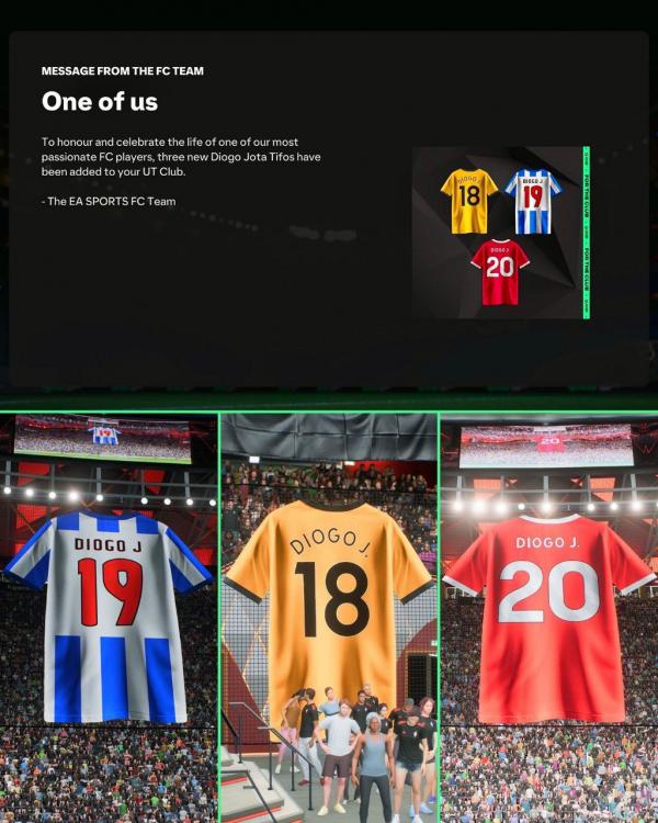 بازی FC 26,یادبود بازی فیفا برای ژوتا