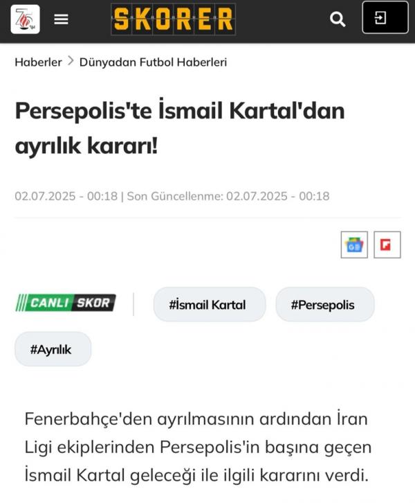 اسماعیل کارتال,سرمربی پرسولیس