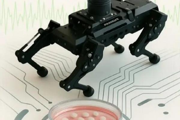 سگ رباتیک,کنترل یک سگ رباتیک با مغز آزمایشگاهی