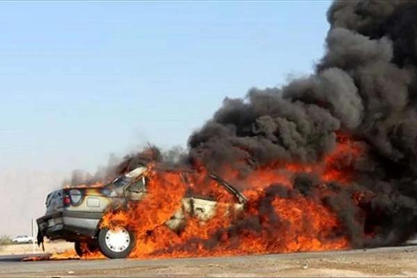 تصادف خودروی حامل سوخت قاچاق با یک سواری در بندرعباس,حوادث بندرعباس