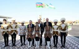 تصاویر اهدای اسب آخال‌تکه به الهام علی‌اف در ترکمنستان,عکس های الهام علی‌اف,تصاویری از الهام علی‌اف در ترکمنستان