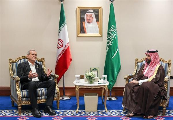 پزشکیان و بن سلمان پزشکیان و بن سلمان,دیدار پزشکیان و بن سلمان در دوحه