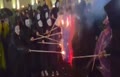 فیلم | آتش زدن پرچم روسیه توسط معترضان در گرجستان