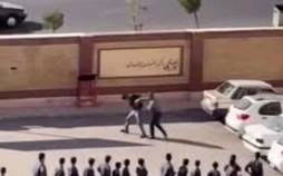 اخراج کادر خاطی مدرسه پرند در پی انتشار فیلم تنبیه بدنی دانش‌آموز,تنبیه بدنی یک دانش آموز در رباط کریم