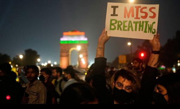 تظاهرات در شهر دهلی در اعتراض به آلودگی هوا,اعتراضات در هند