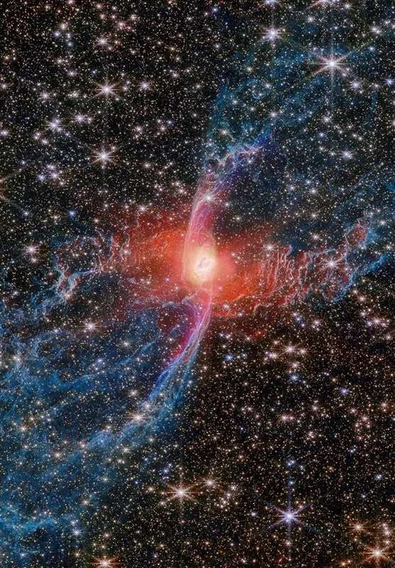 سحابی سحابی,لحظه درخشان مرگ یک ستاره در سحابی سرخ