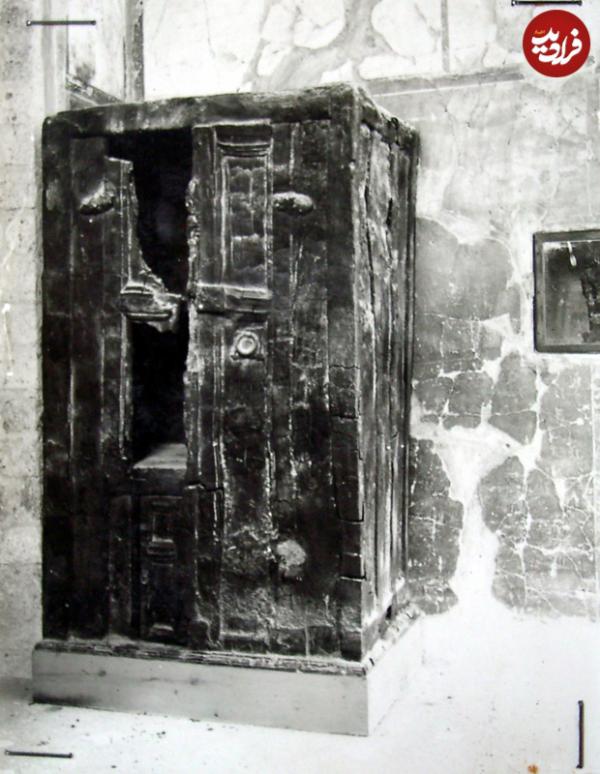 کمد چوبی باستانی کمد چوبی باستانی,بیرون آمدن کمد چوبی از زیر آوار در وزوویوس