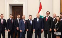لبنان,دیدار رئیس جمهور لبنان با هیئت آمریکایی