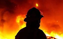 حوادث تهران,حریق در یک ساختمان هفت‌ طبقه در حال ساخت در غرب تهران