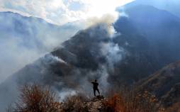 هفدهمین روز از آتشسوزی منطقه حفاظتشده «چهارباغ» | آب دریا هم «وشتاز» را خاموش نکرد آتش سوزی جنگل,آتش گرفتن مناطق حفاظت شده چهارباغ