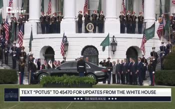 فیلم | استقبال ویژه ترامپ از بن سلمان با گارد اسب‌‎سوار و جنگنده