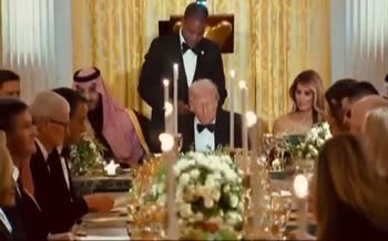 فیلم | رونالدو و جورجینا در ضیافت شام ترامپ برای بن سلمان