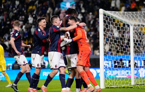 دیدار اینتر و بلونیا,حذف اینتر از سوپرجام ایتالیا در ضربات پنالتی