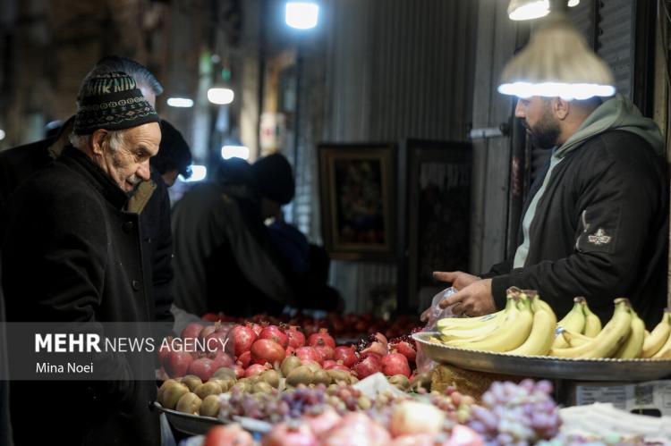 تصاویر خلوتی بازار تبریز در شب یلدا,عکس های خلوت بودن بازار تبریز در شب یلدا,تصاویر بازار تبریز در شب یلدا 1404