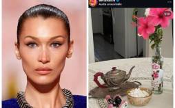 حضور گلاب و فرش ایرانی در خانه مدل مشهور بلا حدید,حضور گلاب و فرش ایرانی در خانه مدل مشهور