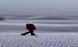 فیلم | بارش «برف» در کویر مصر استان اصفهان