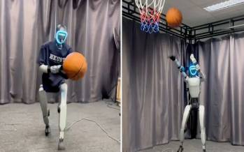 ربات انسان‌نمای چین,بسکتبال بازی کردن ربات انسان‌نمای چین