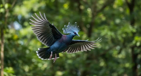 کبوتر کبوتر,بزرگترین کبوتر جهان با تاجی باشکوه