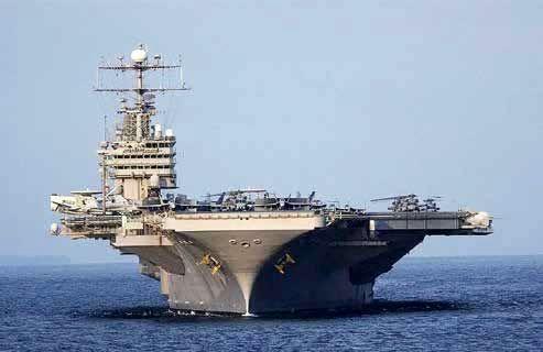 جنگ ایران و آمریکا,ناو جنگی آمریکا در نزدیکی ایران