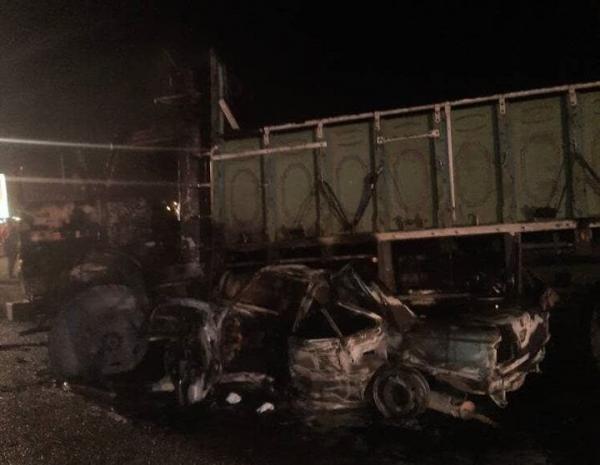 تصادف در پاکدشت,تصادف خودرو سواری با تریلی در پاکدشت