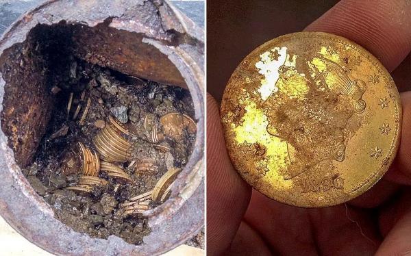 سکه,کشف سکه طلا در آمریکا