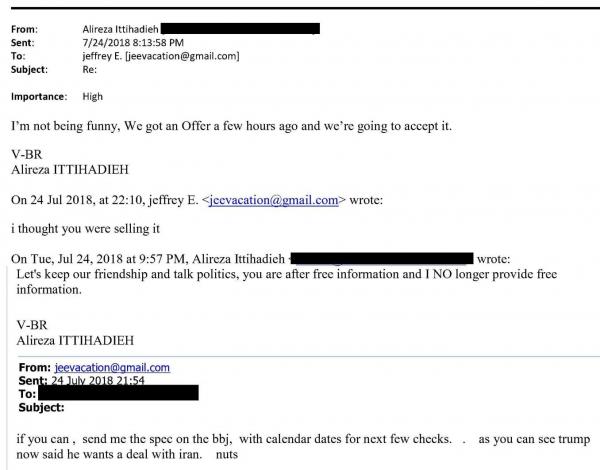 علیرضا اتحادیه,نقش یک ایرانی در پرونده بزرگترین پرونده فساد جنسی اپستین