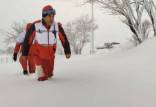 گرفتار شدن چندین نفر در برف کوهستان‌های سردشت,برف در سردشت