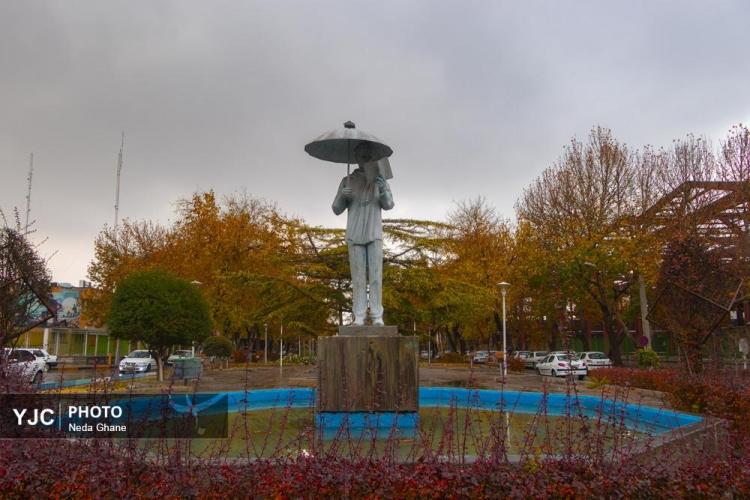 تصاویر هوای بارانی اصفهان,عکس های هوای بارانی اصفهان در دی 1404,تصاویری از بارش باران اصفهان در 7 دی 1404