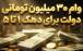 جزئیات پرداخت وام جدید ۳۰ میلیون تومانی به کمدرآمدها با کارمزد حدود ۴ درصد | مشمولان؛ سرپرستان خانوار در ۵ دهک اول درآمدی وام,جزئیات پرداخت وام جدید ۳۰ میلیون تومانی به کمدرآمدها