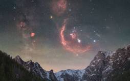 عکس روز ناسا از گنجینههای «شکارچی» بر فراز کوههای برفی صورت فلکی شکارچی,عکس روز ناسا از گنجینههای شکارچی بر فراز کوههای برفی