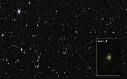 تصویر جدید تلسکوپ فضایی «جیمز وب» از یک کهکشان اولیه کهکشان,عکس کهکشان