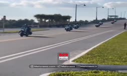 فیلم | اسکورت نتانیاهو در خیابان‌های آمریکا