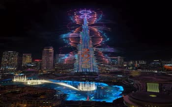 فیلم | آتش بازی و جشن سال نو میلادی 2026 در دبی