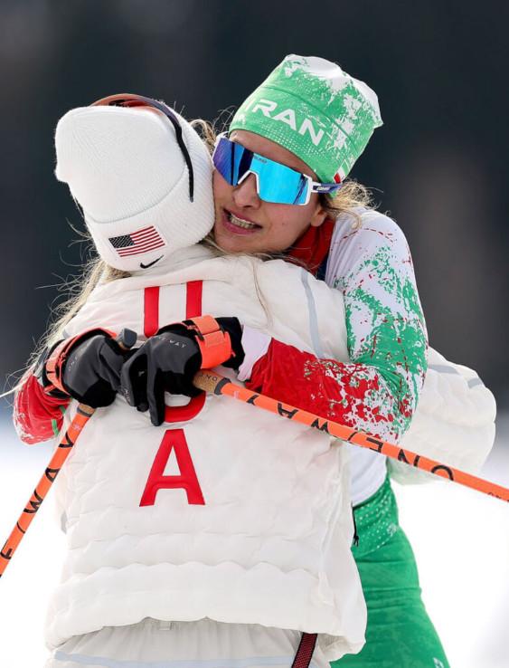 سمانه بیرامی باهر و جسی دیگینز سمانه بیرامی باهر و جسی دیگینز,ورزشکار زن ایرانی در آغوش ستاره آمریکایی
