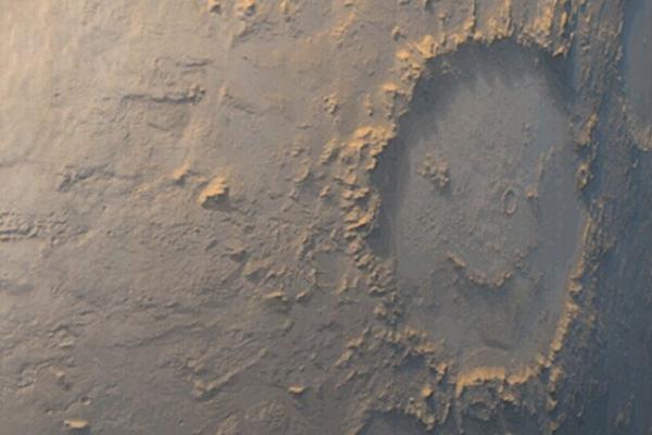 مریخ,عکس روز ناسا از چهره شاد مریخ