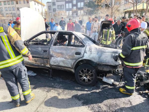 حوادث تهران,انفجار خودرو پژو در اسلامشهر تهران