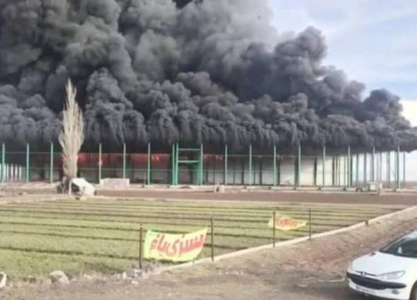 آتش‌سوزی در یک سردخانه در حال احداث در جاده اردبیل,سردخانه اردبیل