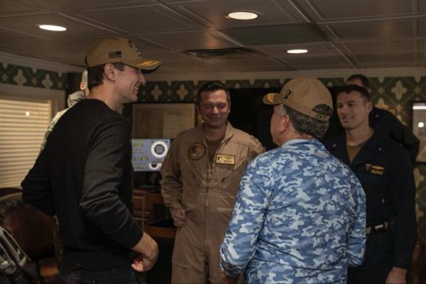 ویتکاف,ویتکاف و داماد ترامپ در ناو هواپیمابر آبراهام لینکلن