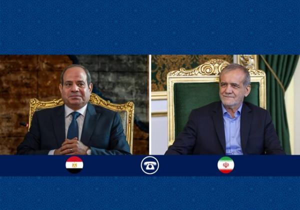 مسعود پزشکیان و السیسی,رئیس جمهور ایران و مصر