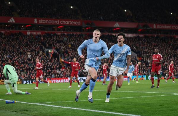 مسابقات فوتبال جهان در 19 بهمن 1404,دیدار منچسترسیتی و لیورپول